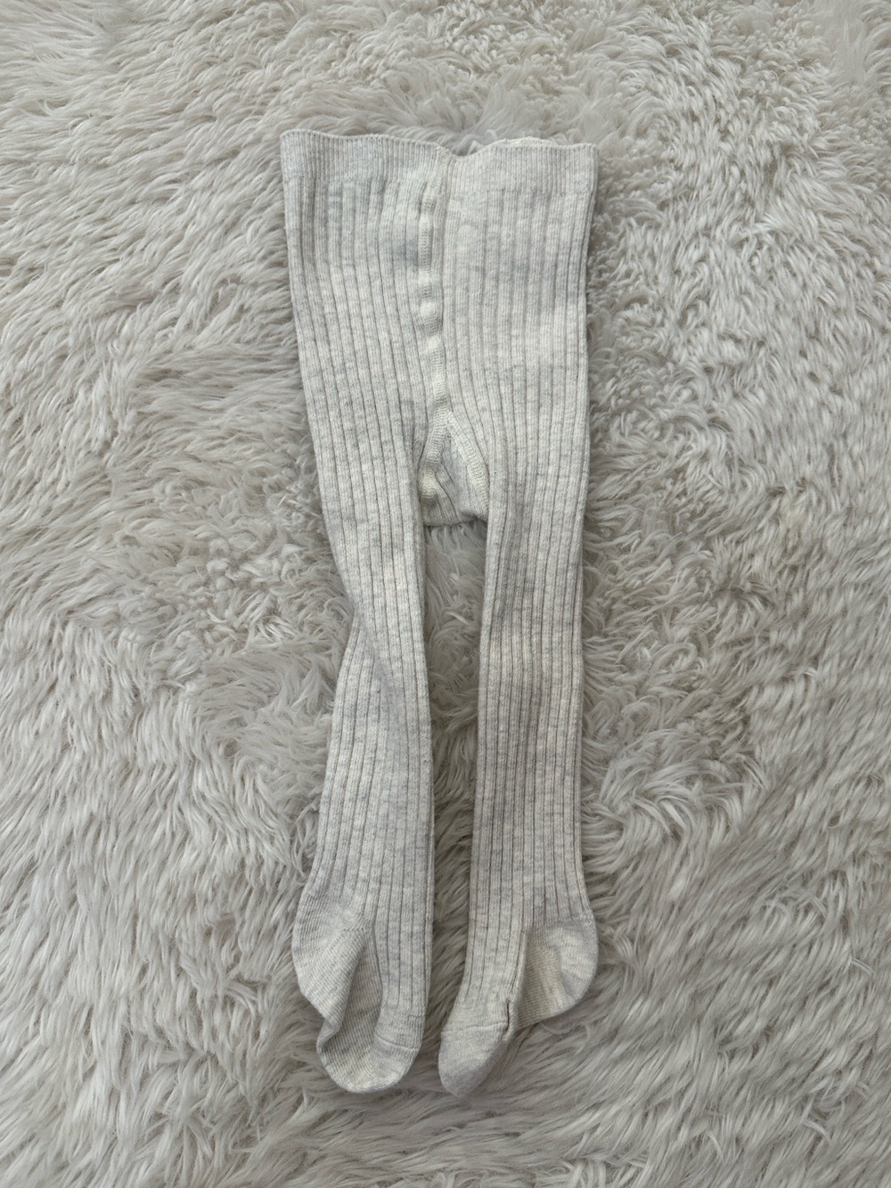 Jamie Kay Heathered Cream Ribbed Tights